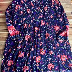 Old Navy Floral Dress with Pink and Red Accents‎